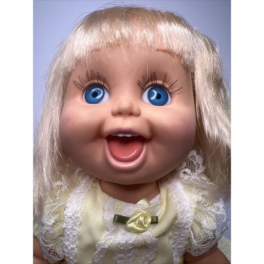 Vintage 1990 Galoob Baby Face So Playful Beth #10 Rare Yellow Ponytail HTF